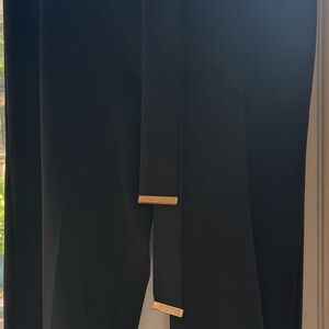 Calvin Klein Black Women's Trousers with Gold Buckle